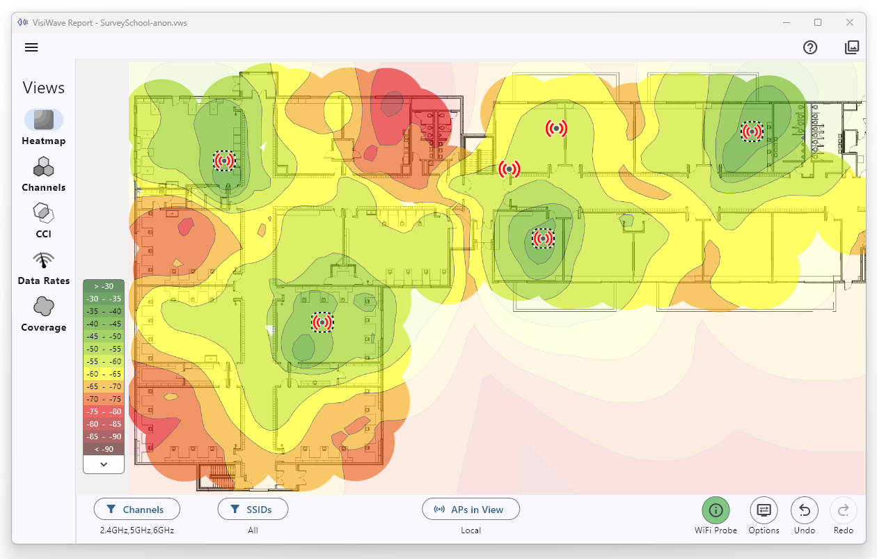VisiWave Site Survey screenshot